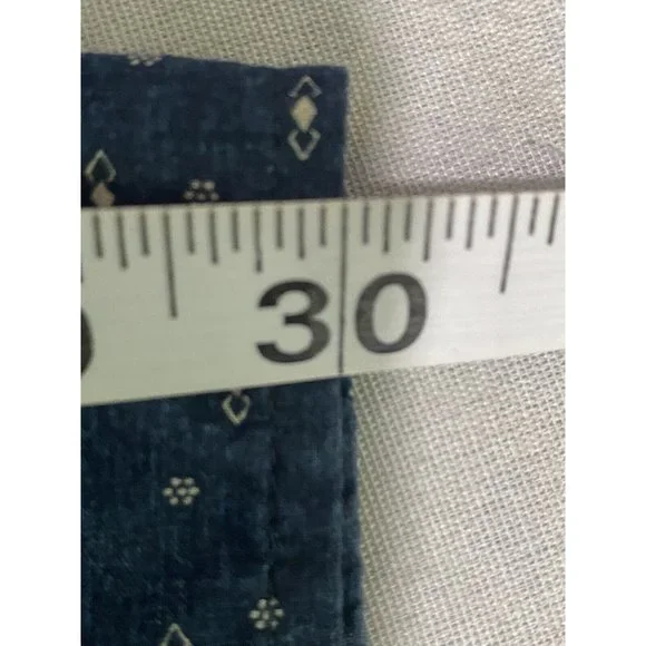 Lauren Ralph Lauren Women’s King Sleeve Ruffle Blouse 100% Cotton Navy Sz Small - Picture 5 of 9